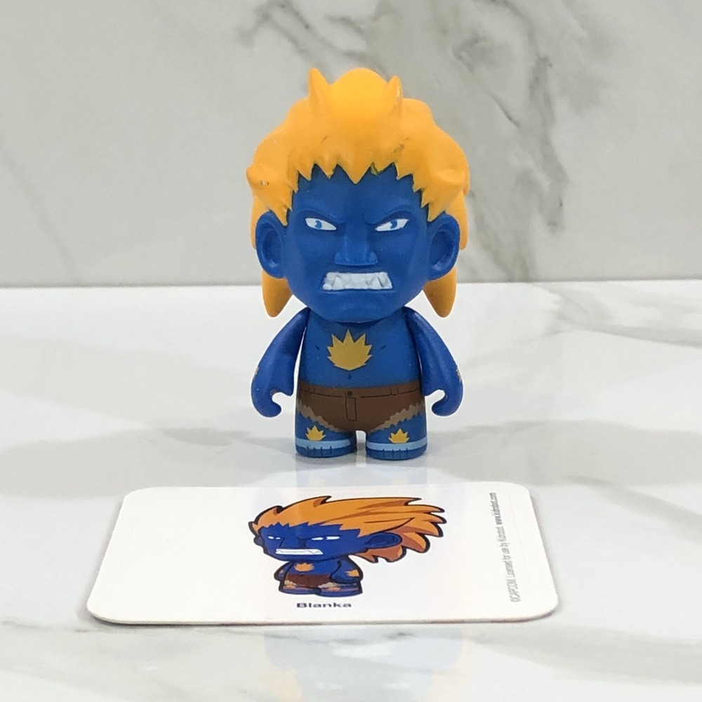 KIDROBOT 2011 STREET FIGHTER BLANKA Blue  (PLAYER 1) SERIES 1 DESIGNER ART TOY